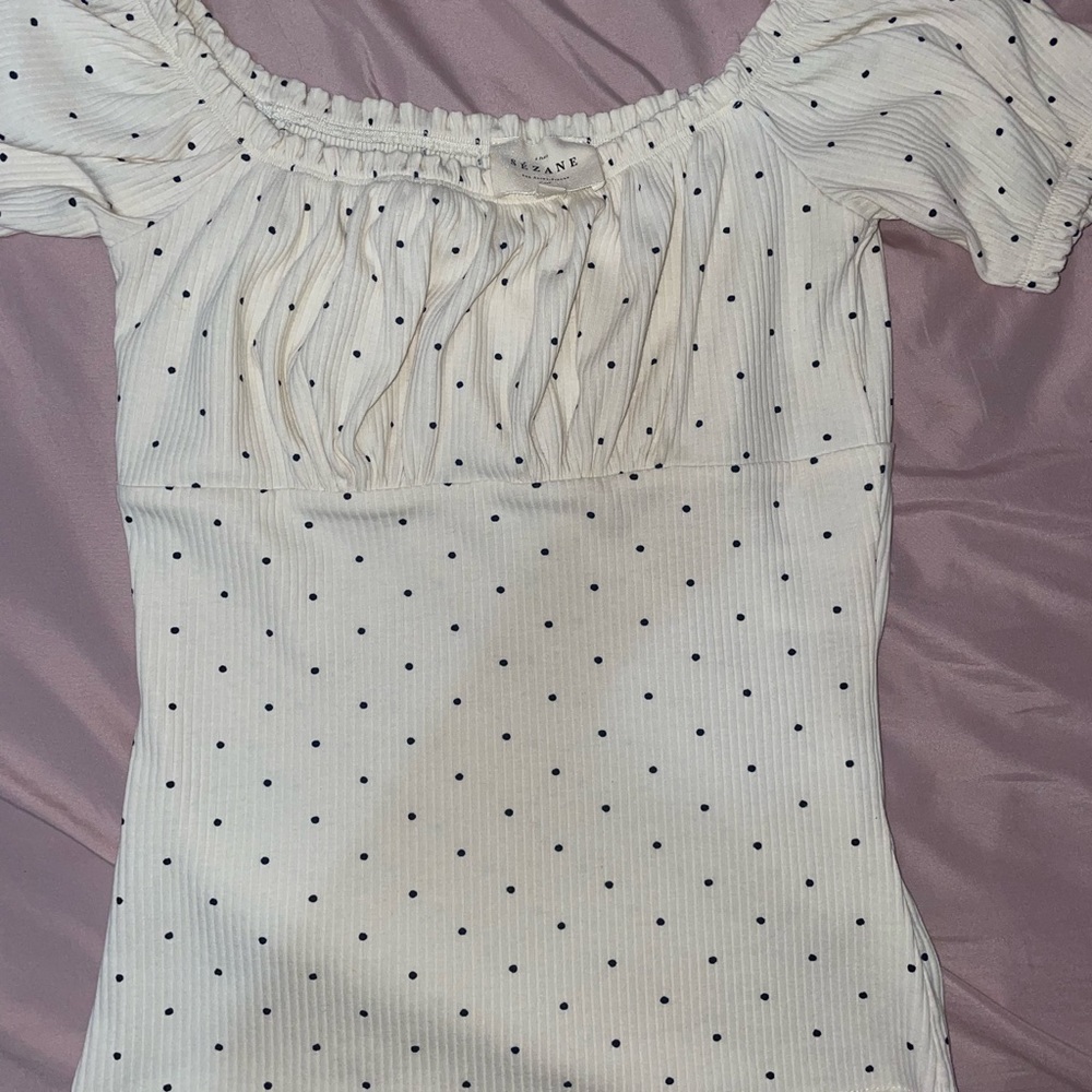 Sézane fanelie off the shoulder top